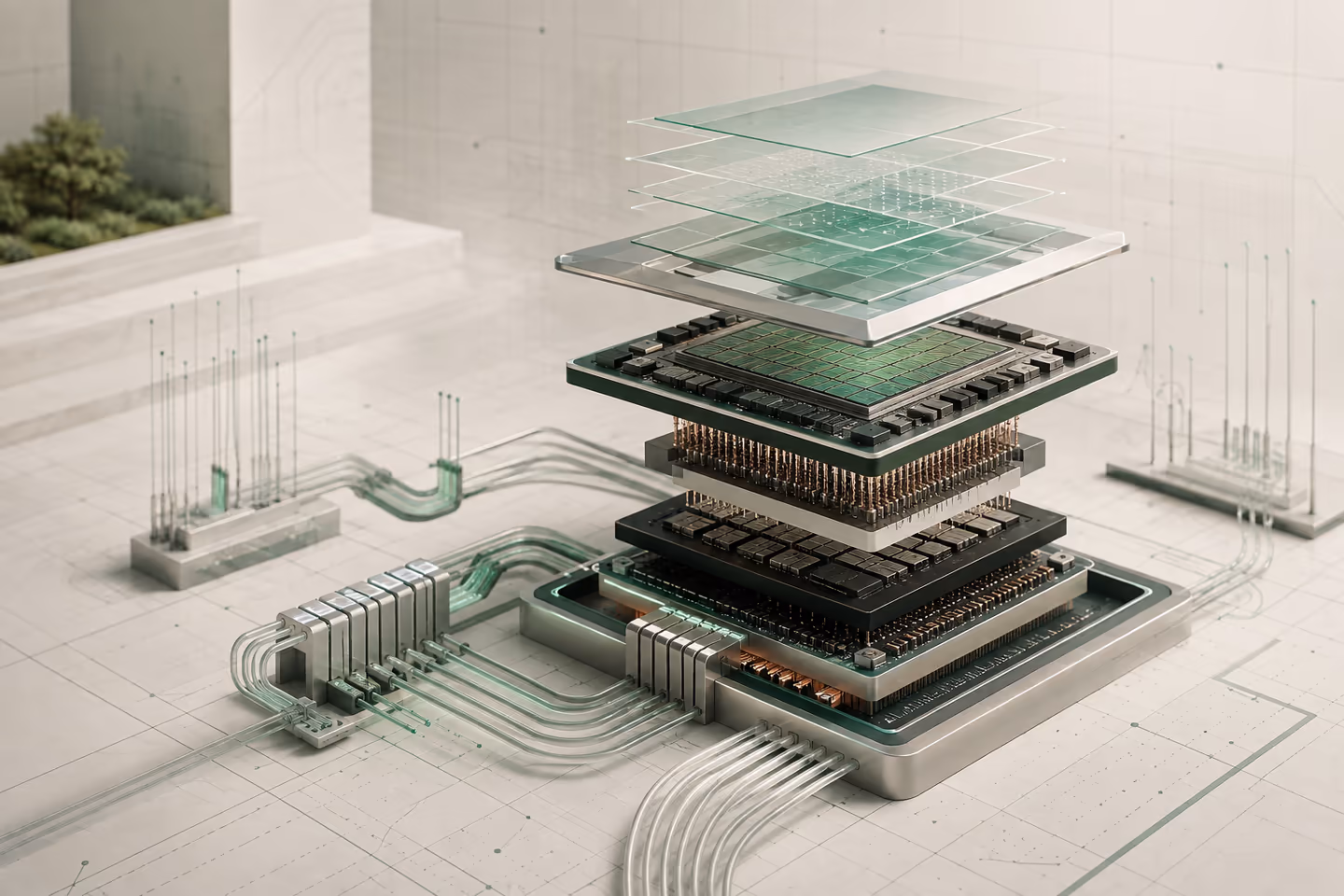 Editorial visualization of chip packaging, interconnect, and software co-design